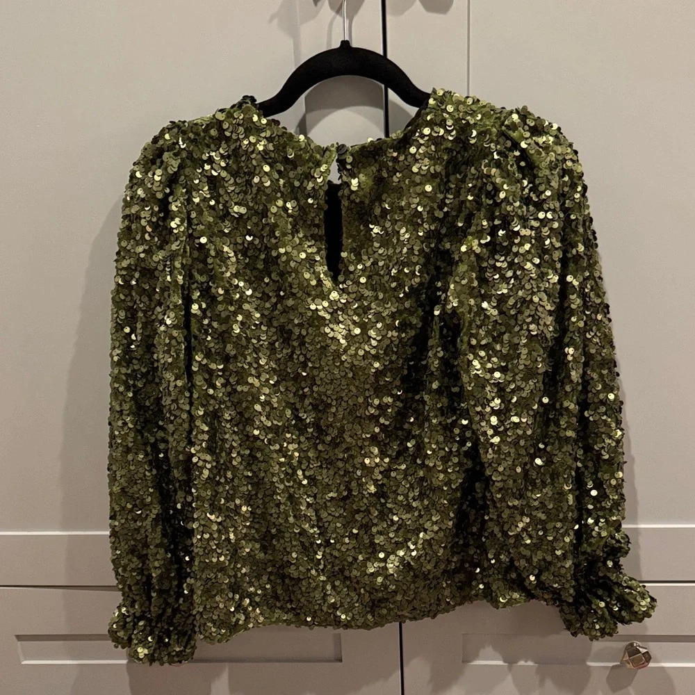 Sezane Merlin Sequin Blouse - Picture 6 of 7